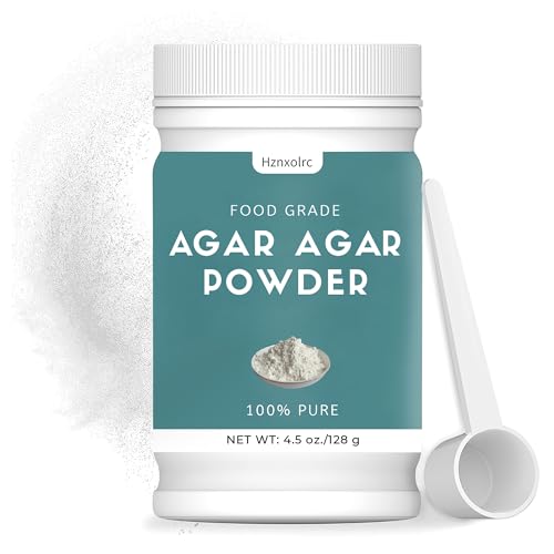 4.5 oz Agar Agar Powder, 100% Pure, Premium Natural Thickener and Gelling Agent, Rich in Dietary Fiber, Suitable for Making Candies, Cheeses, Jellies, Jams and More