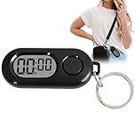 Keychains Stop Watch,Stop Timer Keychain,Mini Digital Watches,LCD Digital Clock with Compact and Portable Design,Portable Clo/ck,LCD Screen Dig/ital Clo/ck,Precise Countdown Timing,Digit/al Watch
