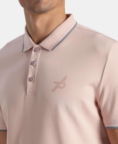 Image of Jockey 3911 Men Super Combed Cotton Rich Solid Half Sleeve Polo T-Shirt (Prints May Vary)