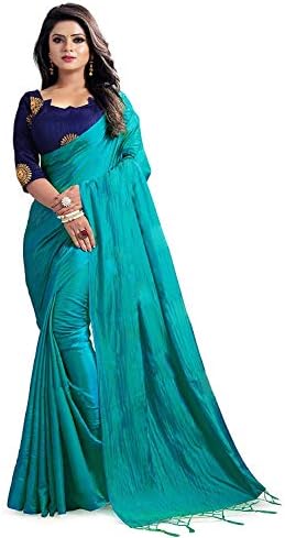 HIRAL DESIGNER Indian Women Multi Color Cotton Art Silk Party Wear Saree with Blouse Piece Indian