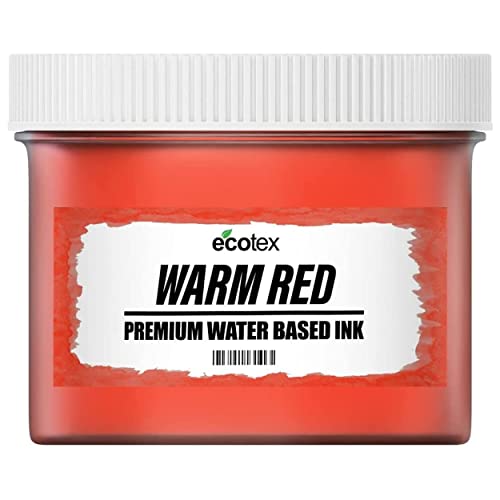 Tinta de descarga a base de agua roja cálida de Ecotex para serigrafía, fórmula no ftalato para textiles de tela 8 oz.