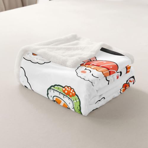 Image of Feelyou Sushi Pattern Blanket 50 inchx60 inch Boys Girls Gift Sofa Warm