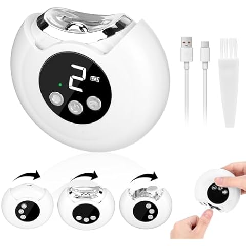 WIOR Automatic Electric Nail Clipper with 3 Speeds & LED Light, 2 in 1 Fingernail Trimmer and Polisher with Nail Scraps Storage USB Rechargeable Safety Electric Nail Cutter for Baby Kids Adult Elderly Cover