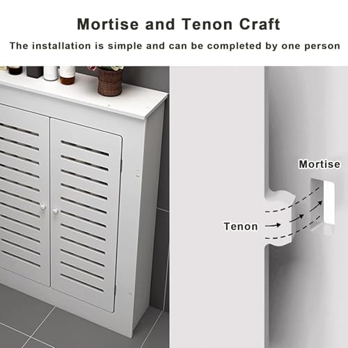 Mueble calefactor de almacenamiento transpirable con estante superior 8