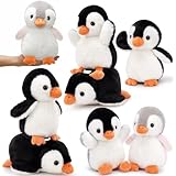MaoGoLan 8 Pack Christmas Penguin Plush Toys 10 inch Arctic Stuffed Animals Bulk Stuffed Penguin Party Favors Classroom Decorations Valentine's Day Birthday Gifts for Kids Girls Boys