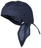 Doo Rag Du Rag Do Cotton Bandana Head Wrap Solid Color Chemo Cap (Navy Blue)