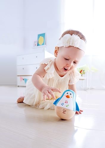 Hape Penguin Wobbler| Colorful Wobbling Penguin, Roly Poly Toy for Kids 6 Months+ - image 7