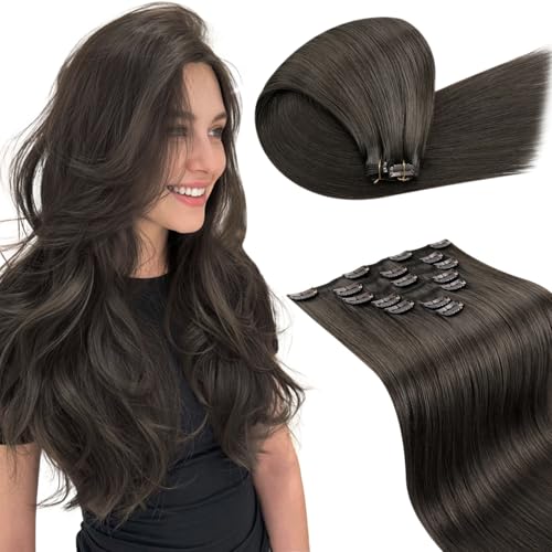 LaaVoo Extensions Echthaar Echt Haar Extension Clip Haarverlängerung Echthaar