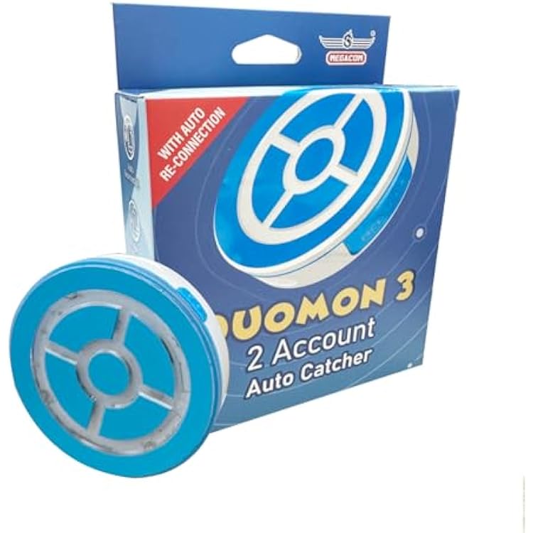 Megacom DuoMon3 1P2P Auto Catcher, Rechargeable Pocket Auto Collecting Device with Adjustable Lights, Sound Notifications and One Touch Reconnect - Standard Version