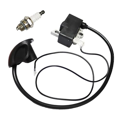 Bobine d'allumage avec Bougie d'allumage pour Débroussailleuse STIHL FS120 FS120R FS200 FS200R FS250 FS250R FS300 FS350 FR350 BT120 BT120C BT121 BT121Z FS202...