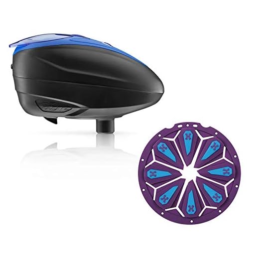 Dye LT-R Electronic Paintball Loader - Blue with HK Army Epic Speed Feed (Blue with Arctic Epic Speed Feed)