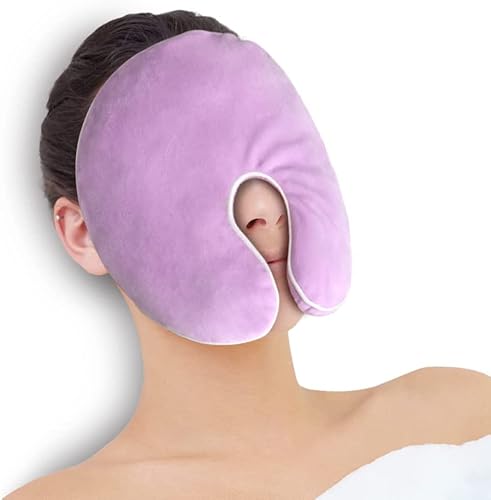 NEWGO Sinus Ice Pack Masque pour les yeux pour soulager la pression sinusale, thérapie à chaud et froid Réutilisable pour migraine, tension, maux de tête (avec housse lavable) Cover