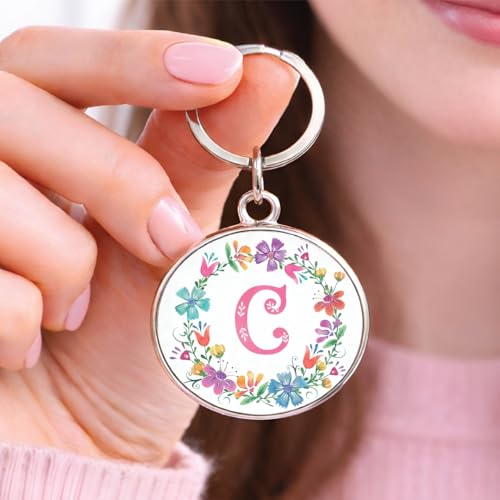 Image of magical gifts MG | Premium Alphabet & Initial Metal Keychain for Bags & Keys | Double-Sided | Personalized Initial Charm Keyring | Heavy-Duty Metal | Perfect for Gifting & Daily Use