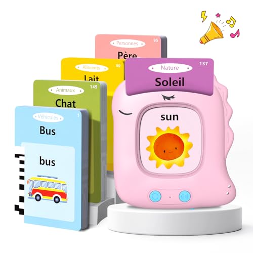 Cartes Flash Parlantes Cartes éducatives pour Enfants de 2+ Ans 112 Feuilles 224 Mots Talking Flash Cards Jouets éducatifs Montessori pour écouter et...