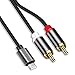 Produktbild IOS auf Cinch Kabel,RCA auf ios adapter, Cinch auf Klinke Aux Audio Kabel Kompatibel mit Phone 12 11 X XR XS MAX 8 7 Plus Pad Pro Mini Air Pod Touch für Lautsprecher Stereoanlage usw. (2M)