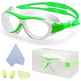 🥽【Gafas Natación Perfecto】: Este juego de gafas de natacion niños 3D incluye 1 par de gafas natacion infantil y 1 par de tapones para los oídos, 1 pinza para la nariz, 1 paño de limpieza de microfibra prémium y 1 caja de gafas, para que tus hijos disfruten de la natación mientras se mantienen secos alrededor de los ojos, nariz y orejas. Tenemos tres colores para elegir, elige entre una variedad de diseños de colores brillantes que les encantará a los niños, el mejor regalo para niños y niñas.