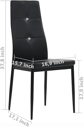 Miniatura 2 de Sillas de comedor, taburetes de mostrador, sillones para cenas diarias o eventos especiales como reuniones, bodas y celebraciones. 4 piezas de cuero