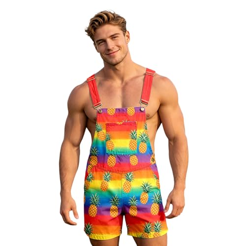 Mono unisex con tirantes temáticos ajustables y bolsillos casuales