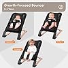Baby Bouncer for Newborns 0-12 Months: 0-5 Years Portable Infant boy Bouncer Seat Chair in Black with Adjustable Recline & 5-Point Harness, Supports Up to 60 lbs #1