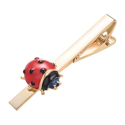 RunootPR Gold Tie Clip for Men Ladybug Tie Bar Clip Wedding Party Jewelry Gift Cover