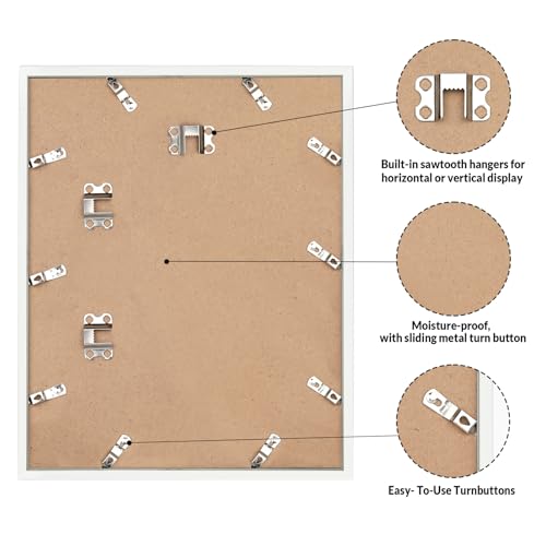 Image of LaVie Home 20x24 Picture Frame for Wall Display, 20x24 White Picture Frame with HD Plexiglas, 20 x 24 Poster Frame 1 Pack, Display Frame for Vertical or Horizontal, Classic Collection