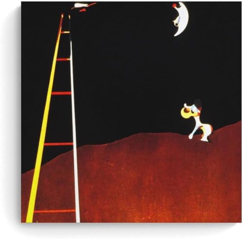 Joan Miro Art Mural pour Décoration Salon Peinture Abstraite Chien Aboyant à la Lune