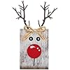 Rustic wooden reindeer sign farmhouse christmas decor for home kitchen mantel xmas party  urban country home decor