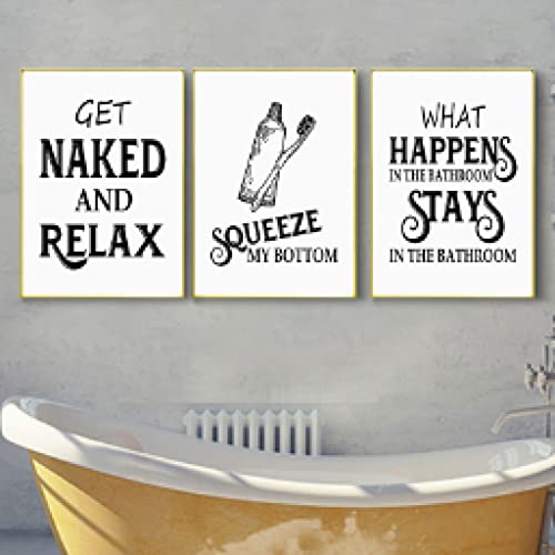 Toile peinture nordique dsdsgog noir blanc affiche et impressions salle de bain 30x45cm