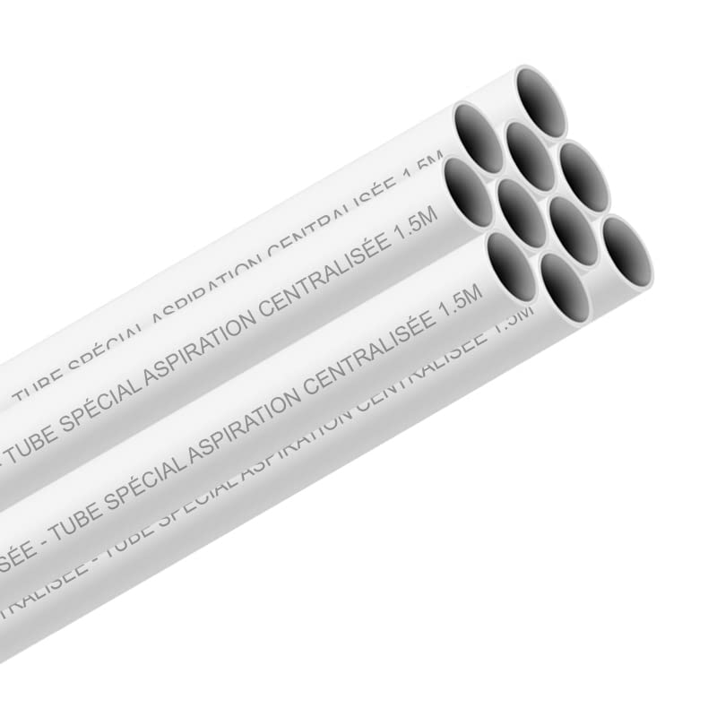 Tubo especial de aspiración centralizada, 10 unidades de 1,5 m, tubo de aspiración centralizada, antiestático, diámetro 51 mm, compatible con todas las marcas
