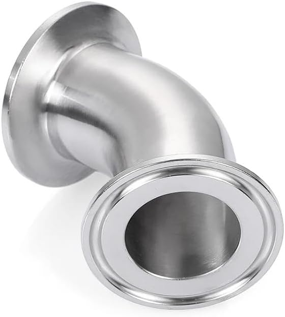 3"-2.5" Stainless Steel 45 Degree Reducer Elbow Pipe Tube Vband Flange Clamp 45mm Pipe OD &amp; 2" Tri Clamp 45 Degree Elbow 316L Stainless