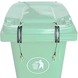 YYST Outdoor Garbage Trash Waste Can Bin Lid Lock Holder Strap, Animal Raccoon Bear Proof Trash Can Lock