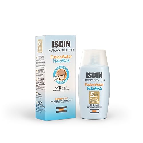 ISDIN - Fotoprotector Fusion Water Pediatrics SPF 50 - Protector solar facial para niños, 50 ml