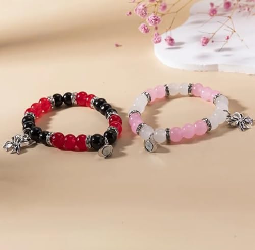 Image of Spiderman Kitty Magnetic Friendship Bracelets, Couple's Bracelets, Valentine's Day Gifts for BFF, BF, GF, Women, Men, Girls, Kids