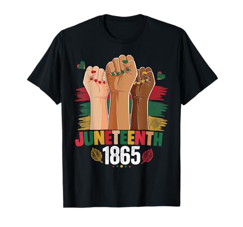 Hand Celebrate Juneteenth 1865 Carino Giugno 19th Maglietta