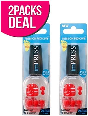 2-PACK! Broadway Nails imPRESS Press-On Pedicure (BIPT040)