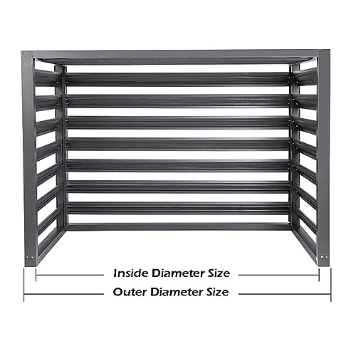 Carcasa de aluminio resistente gris para ocultar aire acondicionado con acabado de persianas 6