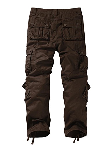 Image of Match Men's Wild Retro Multi-Pockets Utility Casual Cotton Cargo Trousers #3357