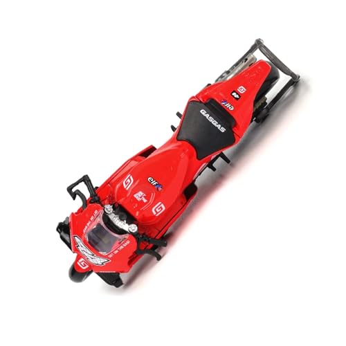Modelo de motocicleta HTLNUZD 1:18 aleación roja miniatura 6