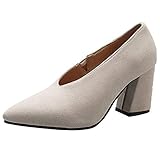  Chicmark Escarpins à enfiler pour femme - Blanc - beige, 31 EU