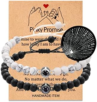 Kamwish Couples Bracelets Gifts, Matching Bracelets Long Distance Relationship Gifts for Couples, Couple Bracelets for Boyfriend and Girlfriend