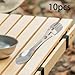 rockible 10 Pieces Multifunction Camping Spork Can/Bottle Opener Cutlery Wrench Utility Fork & for Traveling Outdoor Backpacking, Silver