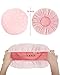 Auban Shower Cap, Shower Cap for Women Terry Cloth Lined EVA Exterior Reusable Double Layer Waterproof, Large Bath Hair Cap, Hotel Travel Essentials Accessories Cleaning Supplies(Pink)