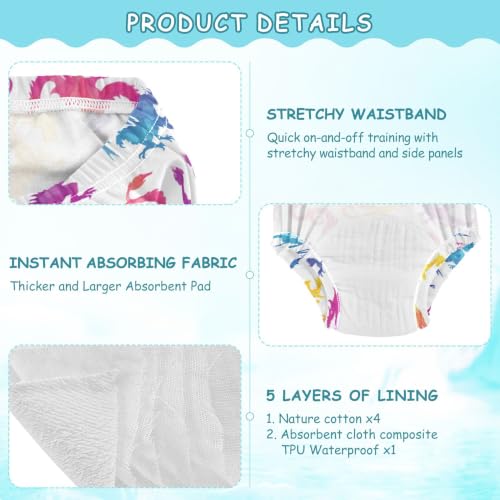 Image of Toddler Potty Training Underwear Cotton Absorbent Soft Baby Girl Boy Potty Training Pant 2t-5t