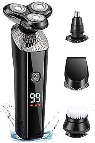 Electric Shaver for Men Rechargeable 4 in 1 Rotary Razors Beard Trimmer Face Shavers Waterproof Wet Dry Cordless
