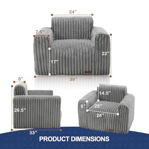 Hobestluk 601/602 Bean Bag Chairs Sofa For Adults Fluffy Bean Bag Chair With Armrest Comfy Plush Beanbag Sofa Sack Memory Foam Sofa thumb #1