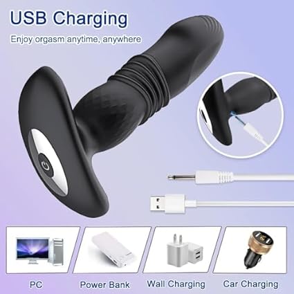 Vibrador Empuje Vibración Anal Plug Para Hombres Consolador Vibrador Masaje de Próstata Butt Plug Juguetes Sexuales Productos Para Adultos Masturbador Vibrador