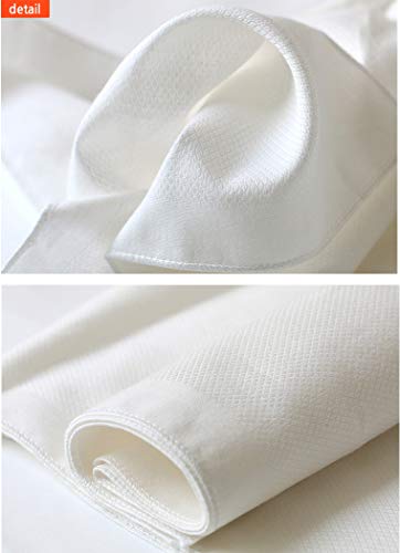 Image of Angel-in-Moms [10 Packs] Organic Cotton Cloth Soft Muslin Gauze Handkerchief Washcloths, Wide Size 14 inch x 14 inch, Facial Cleansing Cloths, Hankies Makeup Remover Towel (Organic Embossing)