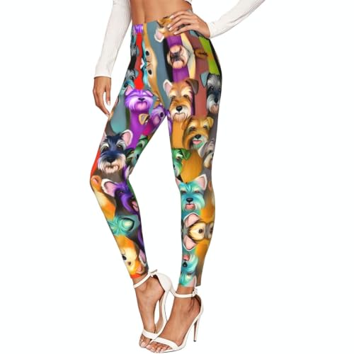 Leggings de compresión suaves que estilizan tu figura con diseño Schnauzer