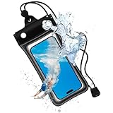 【IPX8完全防水 衝撃吸収エアバッグ】 海 スマホ 防水ケース 顔認証/指紋認証 iphone防水ケース 対応 タッチ操作円滑 高透過率画面 水中撮影可能 iPhone 17 16e 16 15 14 Android に対応 7.2インチ以下全機種｜海/プール/お風呂/温泉/水泳/潜水/釣り/首かけストラップ付き（長さ調整可能） 浮く設計 透明クリア