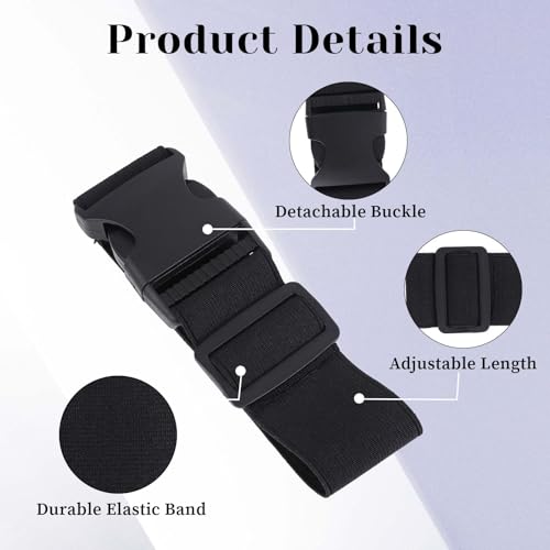 Image of JJUNW 3pcs Add a Bag Luggage Straps, Adjustable Suitcase Strap Luggage Connector Straps for Connecting Two Suitcases or Smaller Packages Together Travel Accessories
